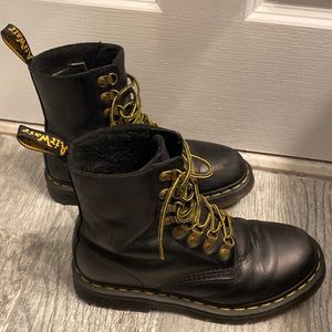 DocMarten boot with heavy lining.